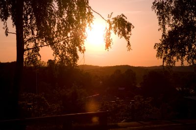 solnedgång i Mölnlycke