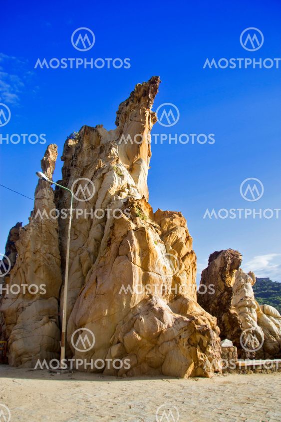 Rocks on the seashore of Tabarca, Tunisia