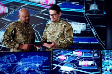 Young African American man at Army Technology Center
