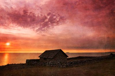 Old fishing cabin at the the west coast of the island...