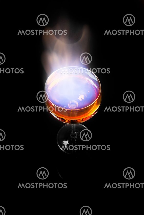 Burning alcohol