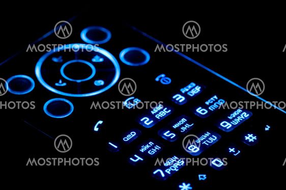 mobiltelefon på sort