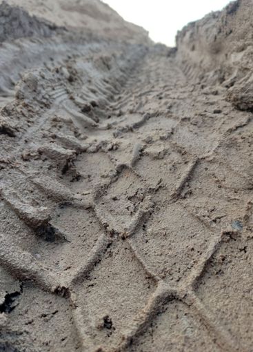 Tire Tracks Close-Up Mud