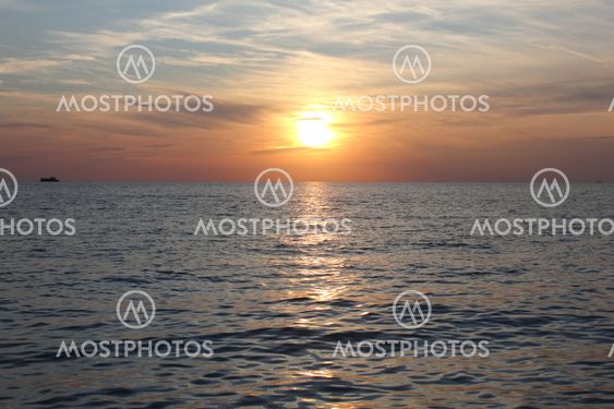 Sunset on seacoast