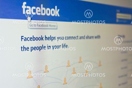 Facebook homepage.