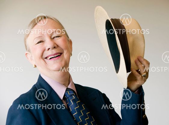 Dramatic Senior Woman with a Hat