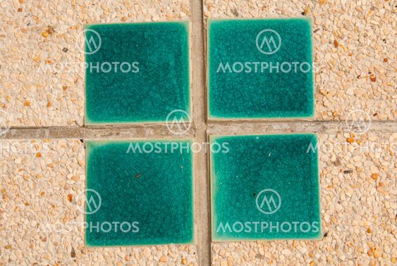 Cement tile surface.