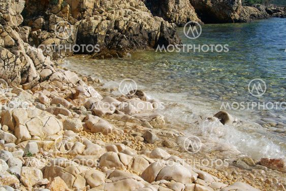Kiesel am Strand - pebble on the beach 25