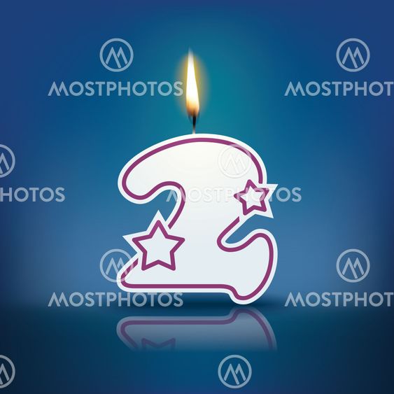 Candle number 2 with flame