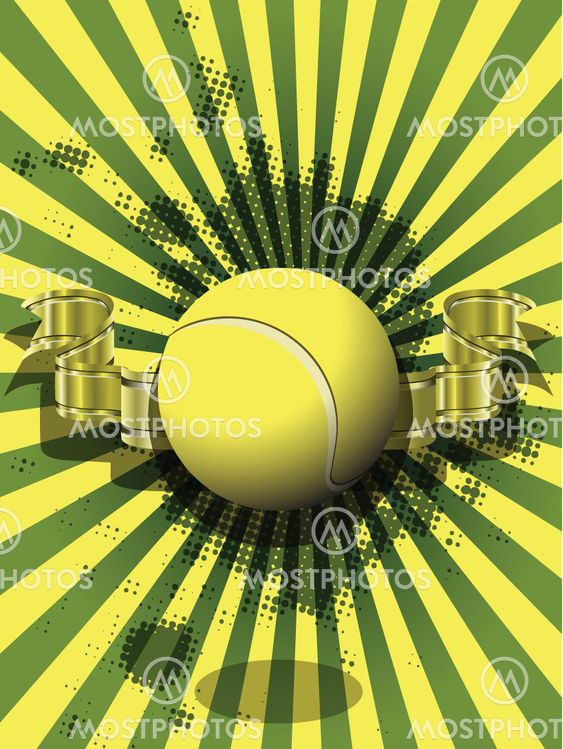 tennis ball on a green background
