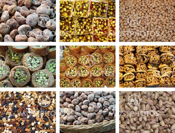 Collection of fresh and dried fruit