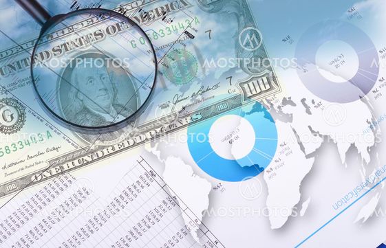 Financial and business charts and graphs