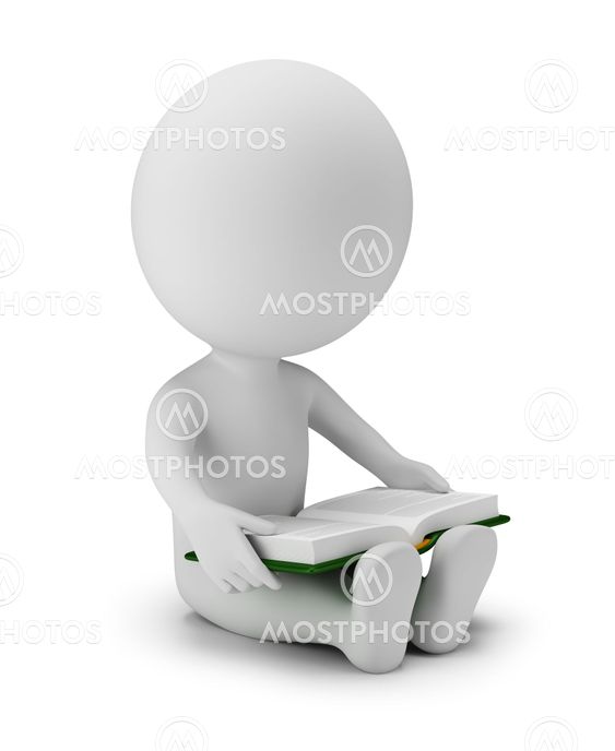 3d small people - read book