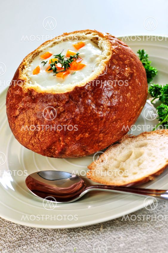 Suppe i brød bowl