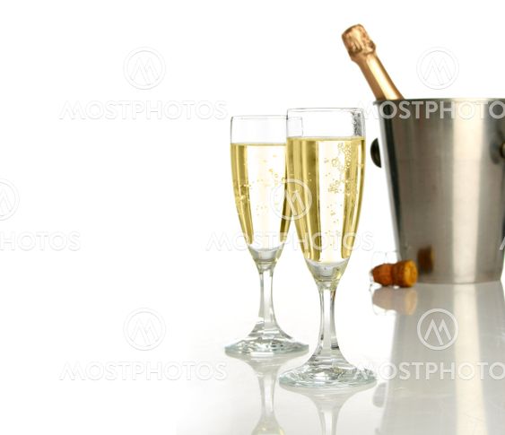 Celebration with champagne