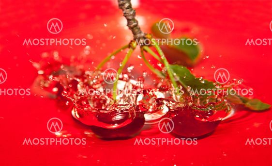 Cherries tumbling