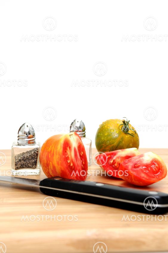 Skivad Heirloom tomat