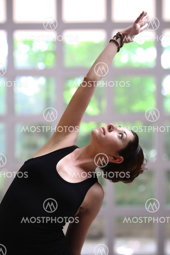 Pretty girl in yoga