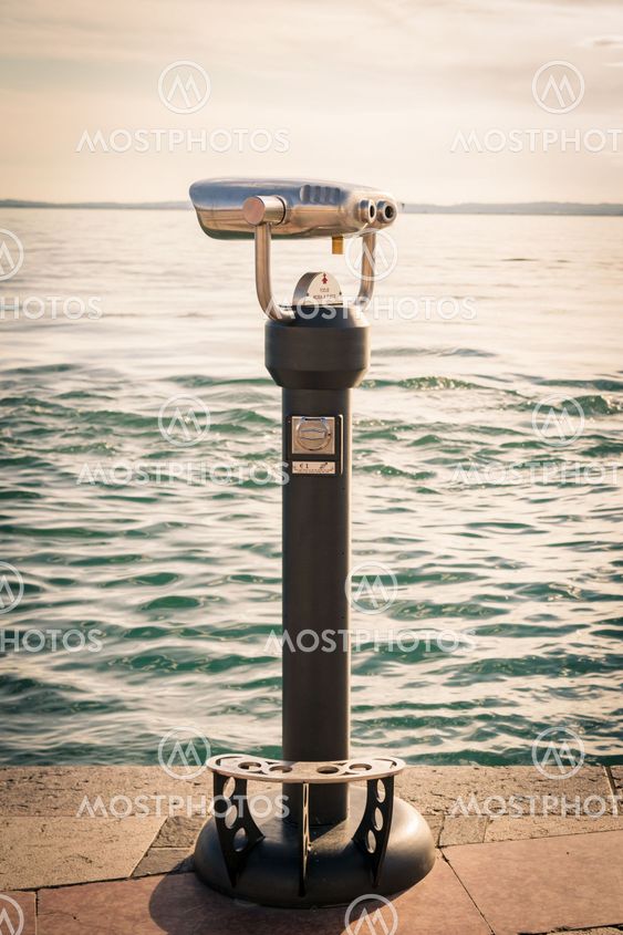 Coin Operated Binocular viewer next to the waterside...