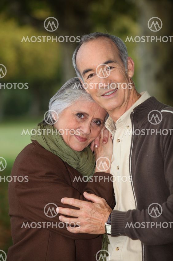 Elderly couple taking a walk