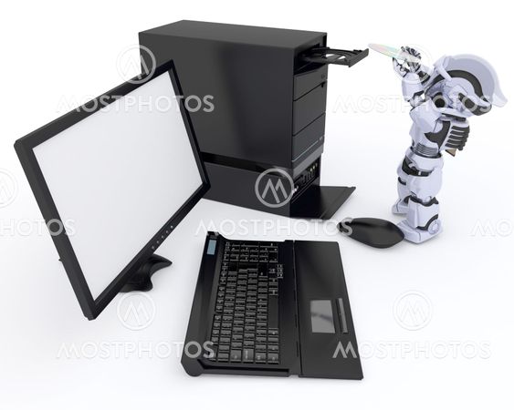Robot with computer