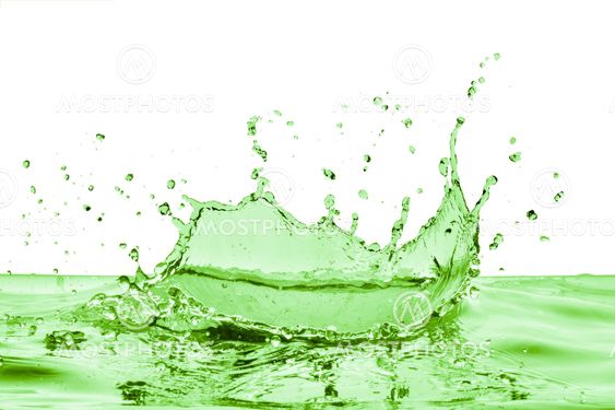 green liquid splash