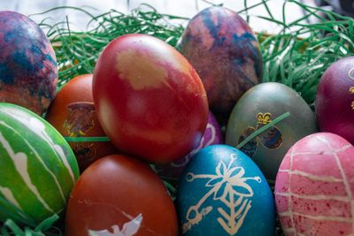 Eggs in the small basket