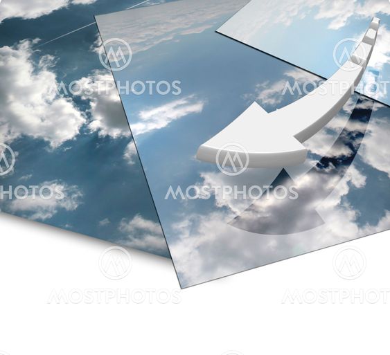 Cloud Panorama With Arrow