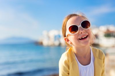 Cute little girl in Greece