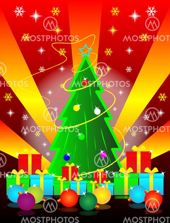 christmas tree and gift box