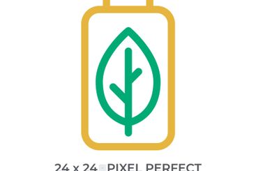 Eco friendly battery colorful line ui icon