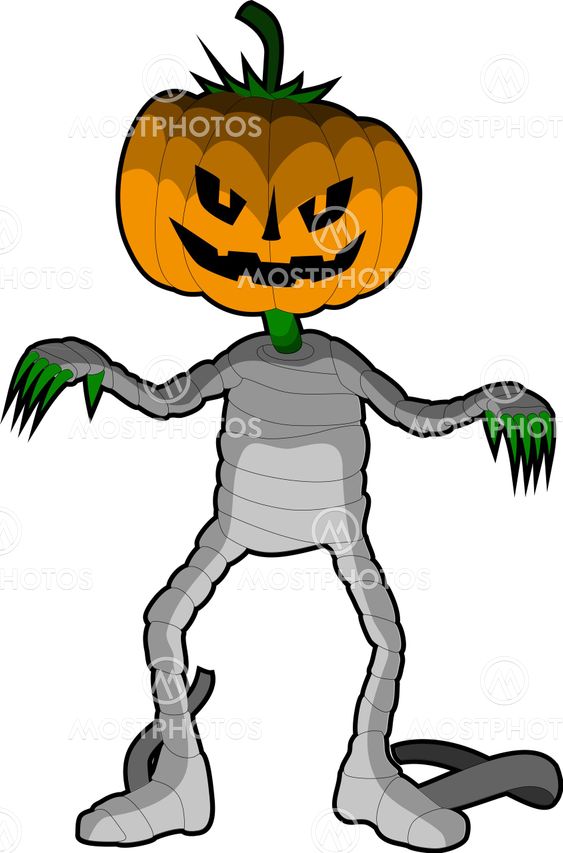 Smiling bandaged zombie Pumpkin