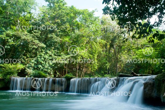 waterfalls in deep forest