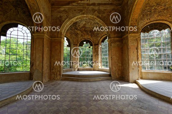 Inside a ruined castle
