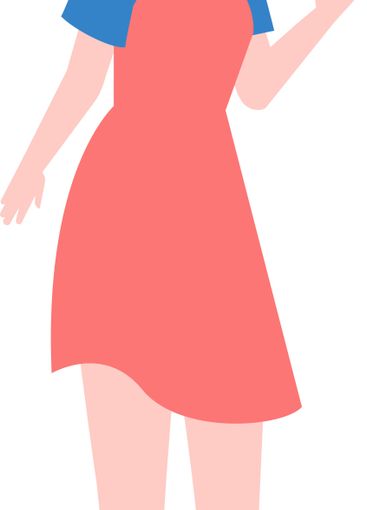 Full length vector illustration of a cheerful young...