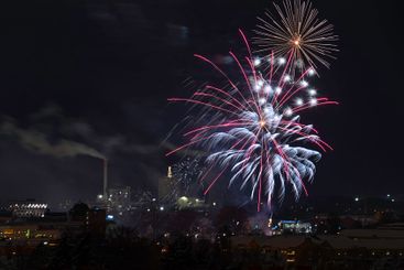 Fyrverkeri över Eskilstuna