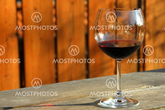 Glass of red wine