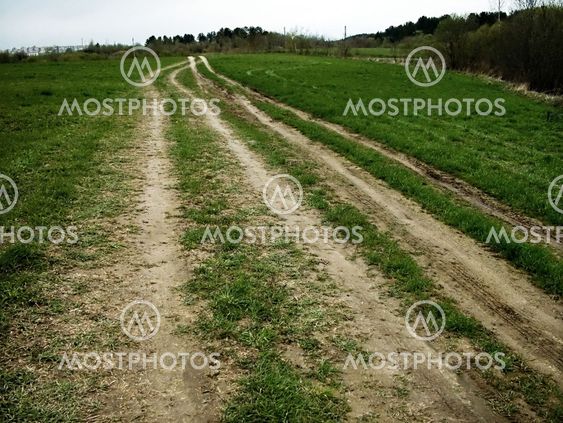 Roads and a field