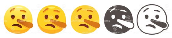Lying Face or Pinocchio emoji.