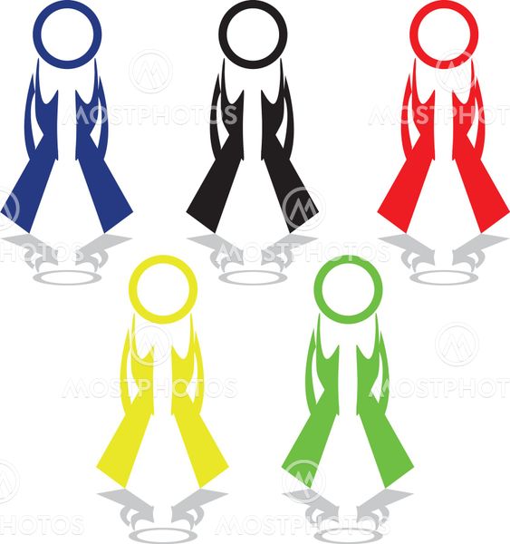 People with ring heads vector eps8 graphic