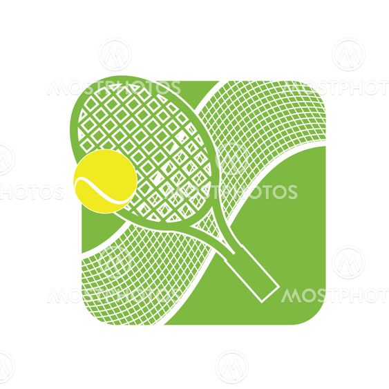Stock Illustration Tennis Logo with Tennis Net