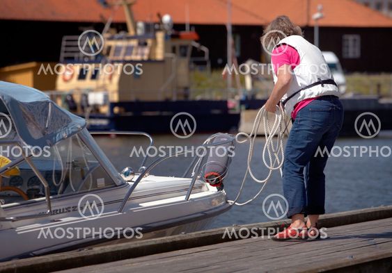 Recreational boat with crew