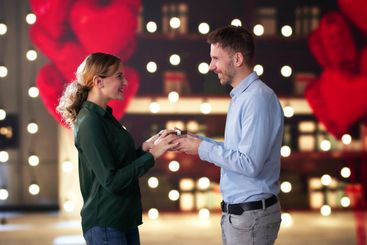 Beloved Woman Gift Surprise. Happy Romantic Day