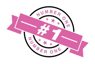 Number 1 Letter Rubber Stamp Vector Template