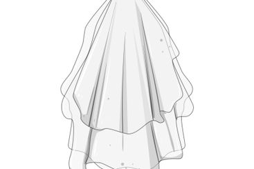 traditional veil bridal cartoon vector illustration