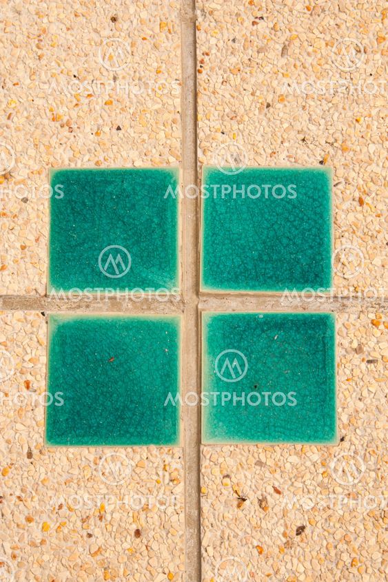 Cement tile surface.