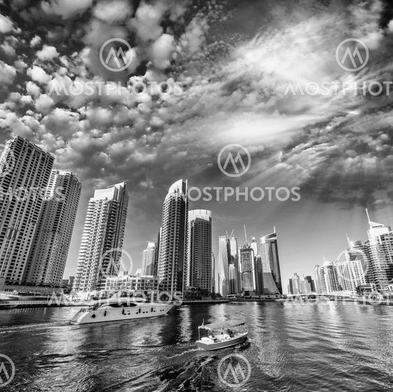Dubai skyline and skyscrapers