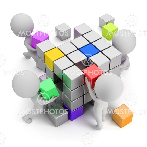 3d small people - concept of creating