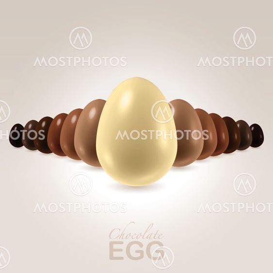 Chocolate eggs in a triangle