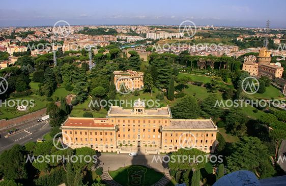 Aerial view of Palace of the Governorate of Vatican City State